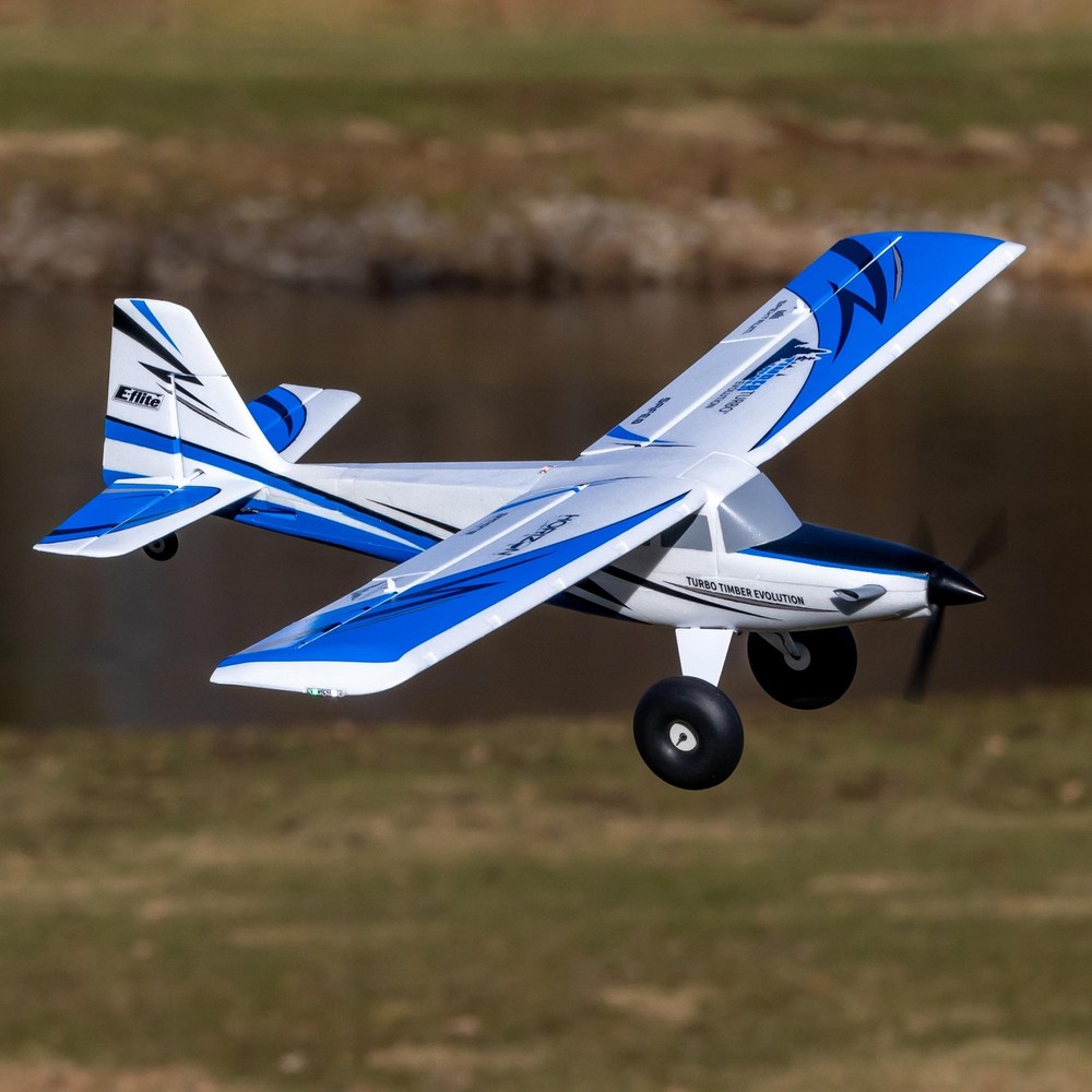 E-flite RC Airplane UMX Turbo Timber Evolution BNF Basic with AS3X and SAFE