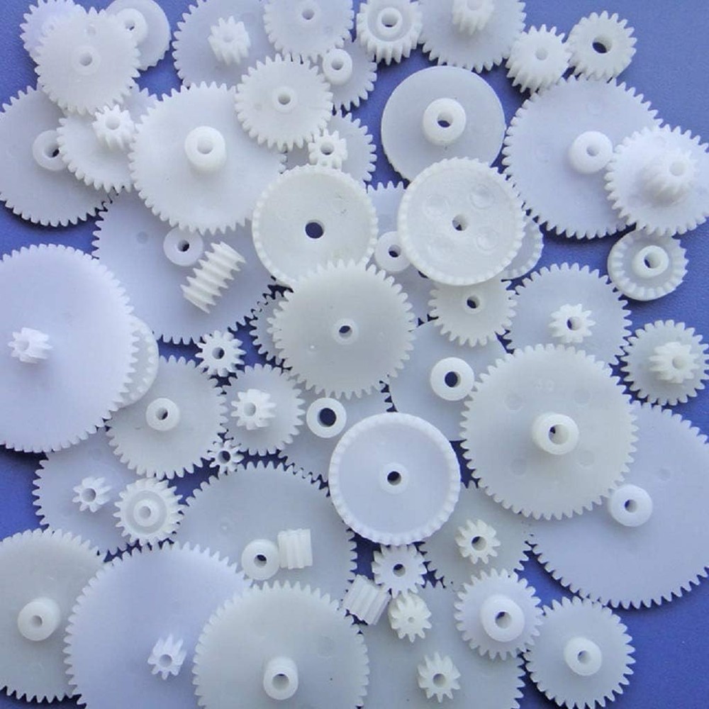 58PCS Small Gear Set: Module 0.5 for DIY Models & Robotics - Plastic Gears