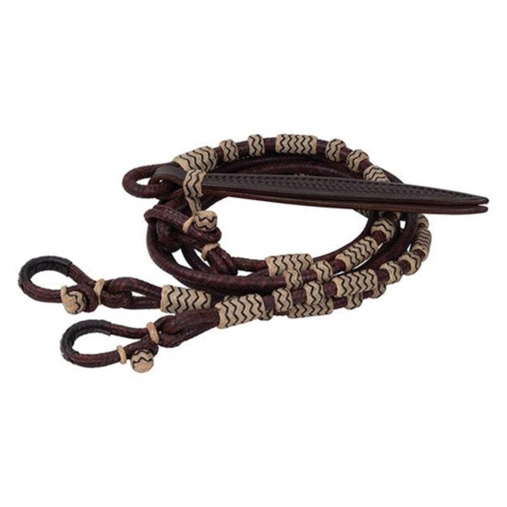 50450-13-01 Weaver Leather Braided Romal Reins - Brown NEW
