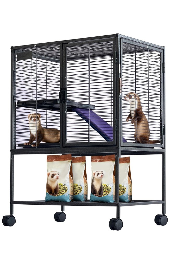 34'' Multi-Level Small Animals Cage w/ Ramp Extra Storage Stand RemovableTray