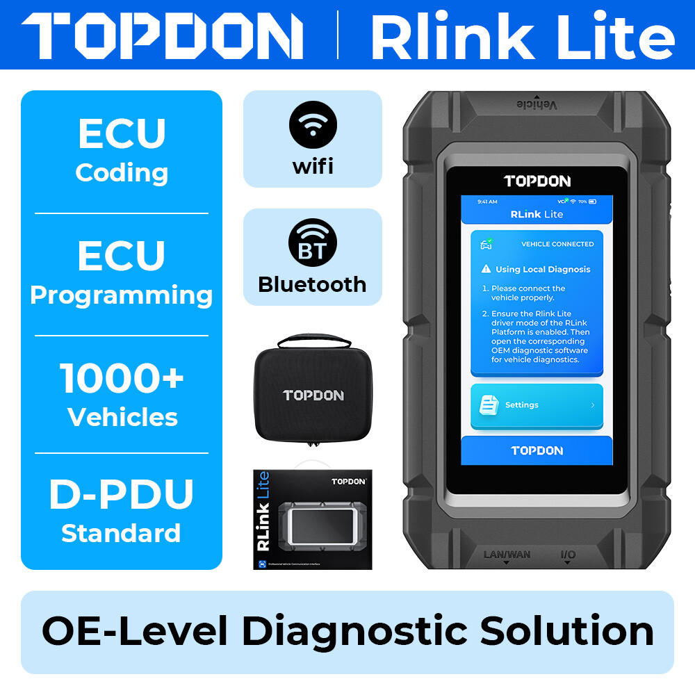 TOPDON RLink Lite J2534 Pass-Thru Programmer Enhanced VCI OE-Level Diagnostic