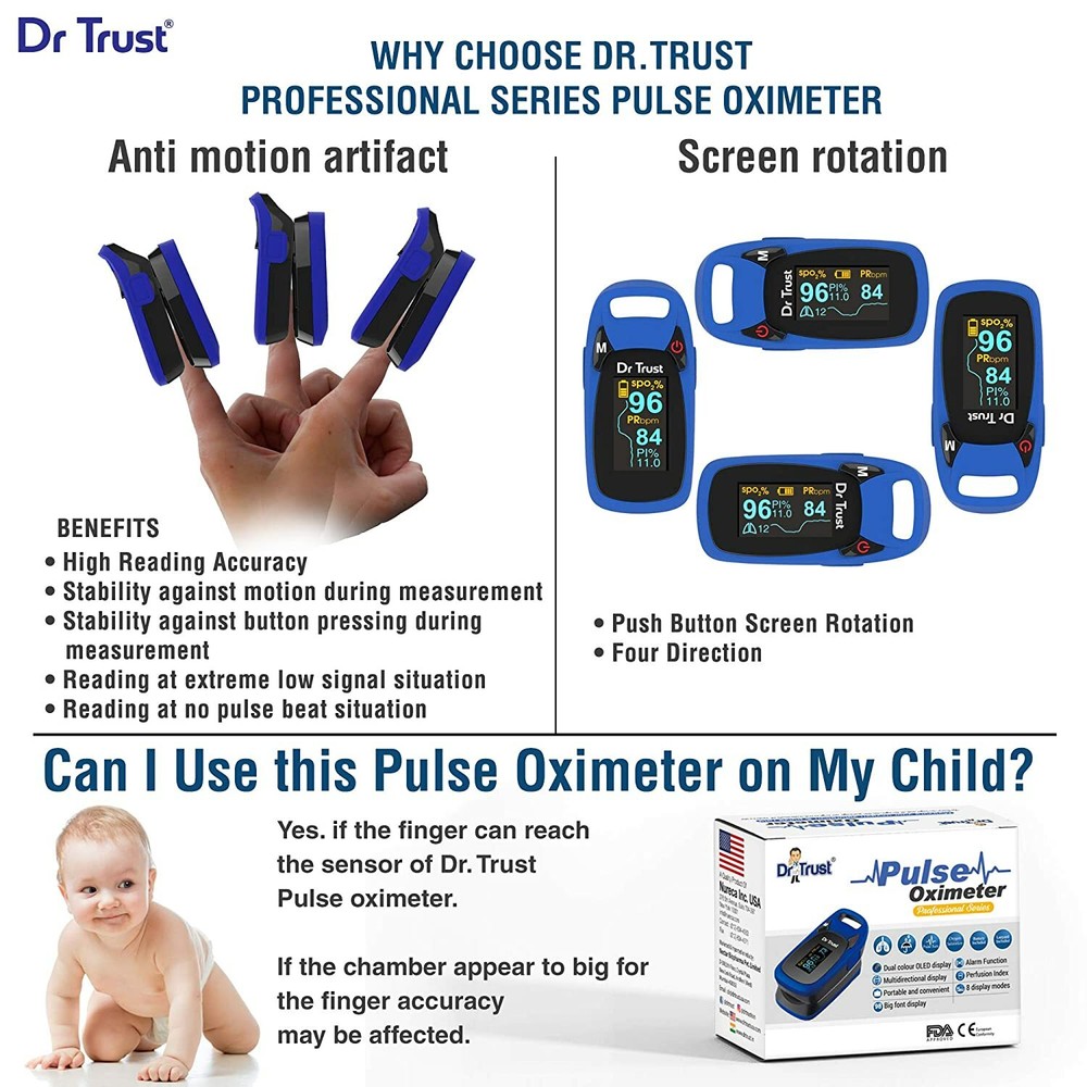 Dr Trust Professional Series Finger Tip Pulse Oximeter