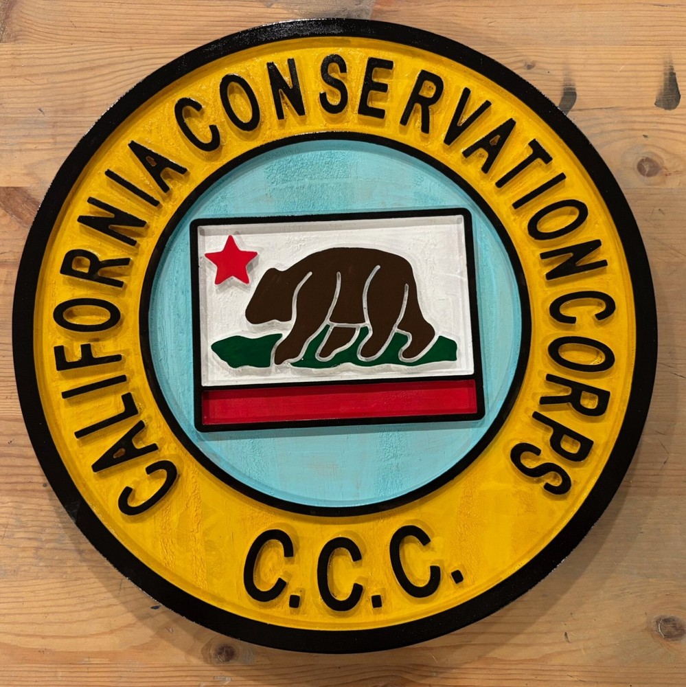 California Conservation Corps 3D routed patch plaque sign Custom