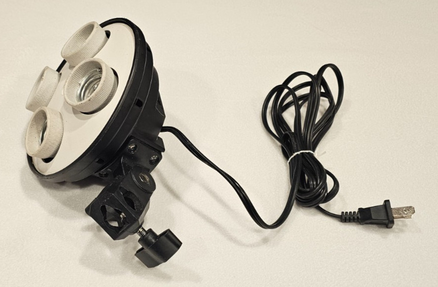 LS Photo Studio 4-Socket Light Head E27 Mount for Photography Video Lighting