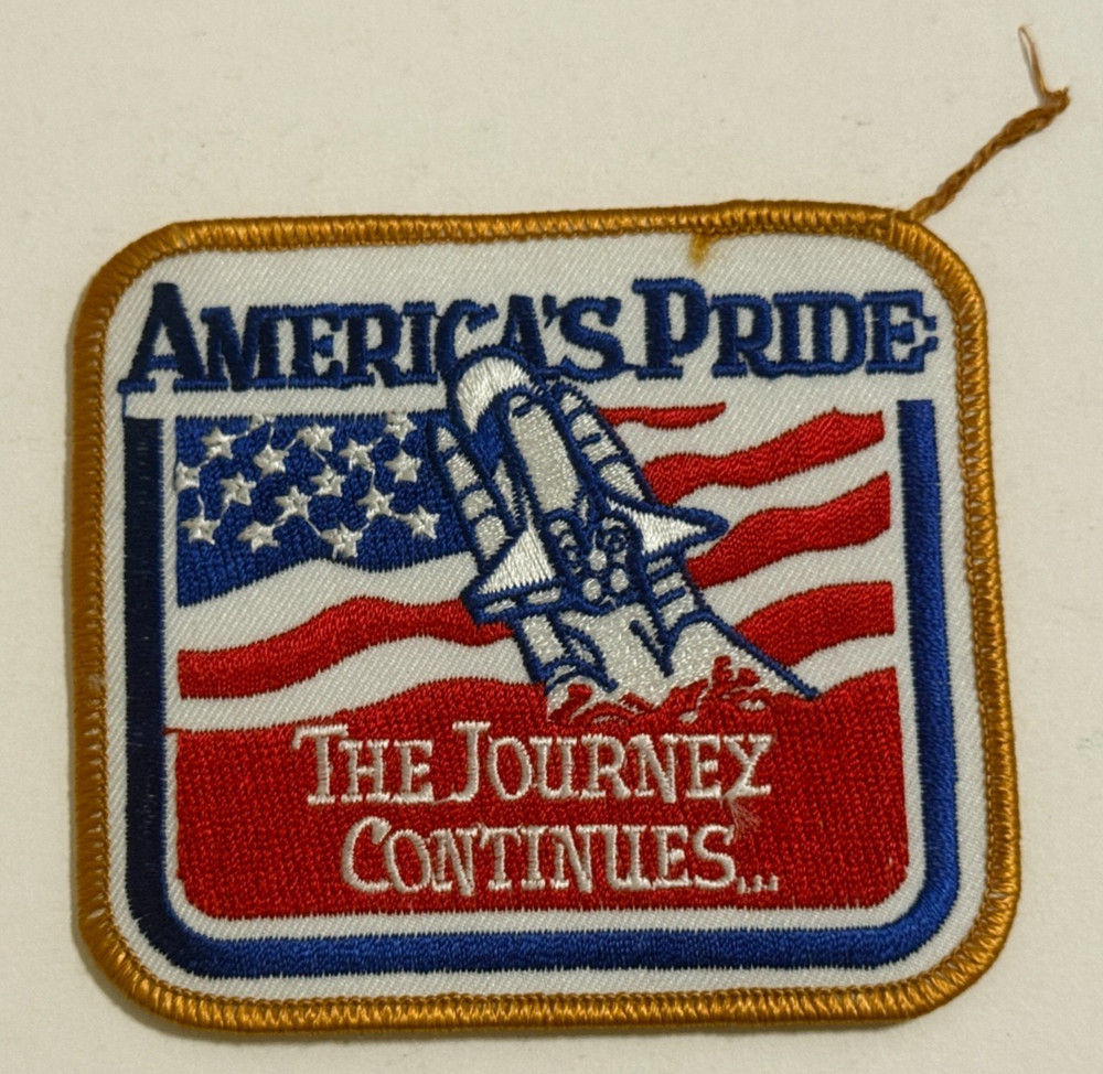Shuttle Discovery Rockwell Embroidered Patch America's Pride Journey Continues