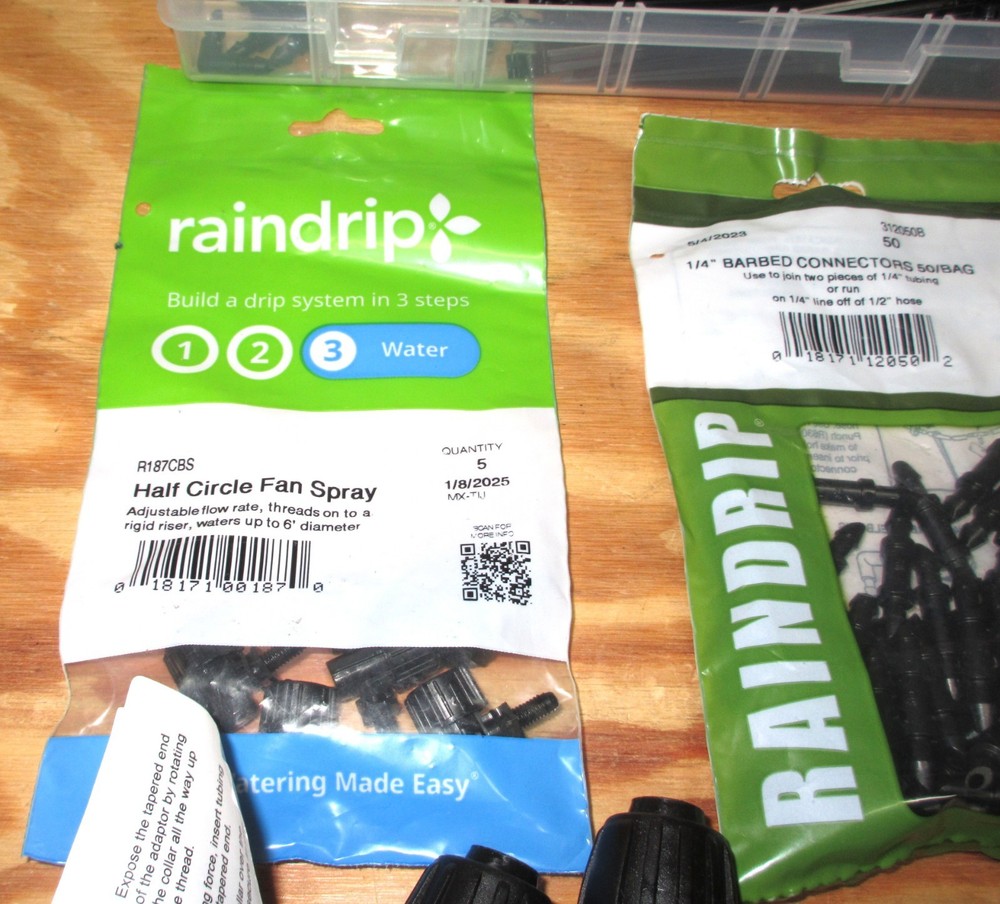 Large Assortment Raindrip Irrigation Items New & Used