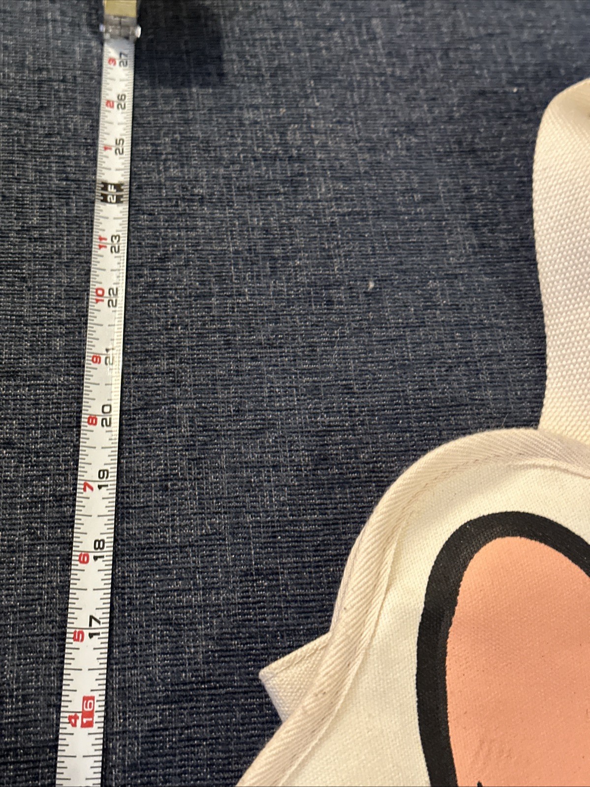 DISNEY Zara Tote Bag DAISY DUCK Canvas White/Ivory, Silhouette