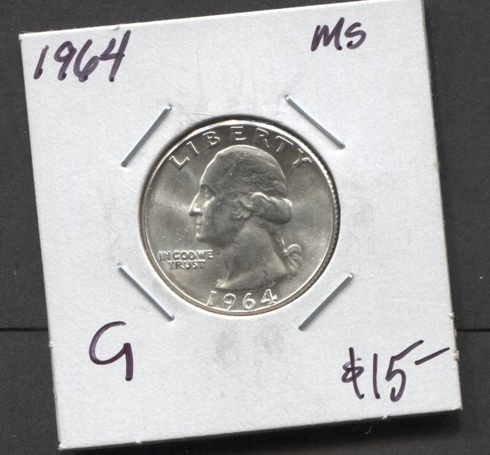 1964- Washington Quarter Silver