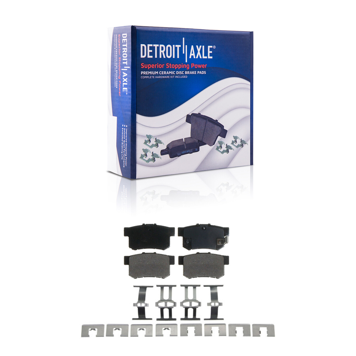 Front & Rear Disc Rotors + Ceramic Brake Pads for 2003 - 2007 Honda Accord 2.4L