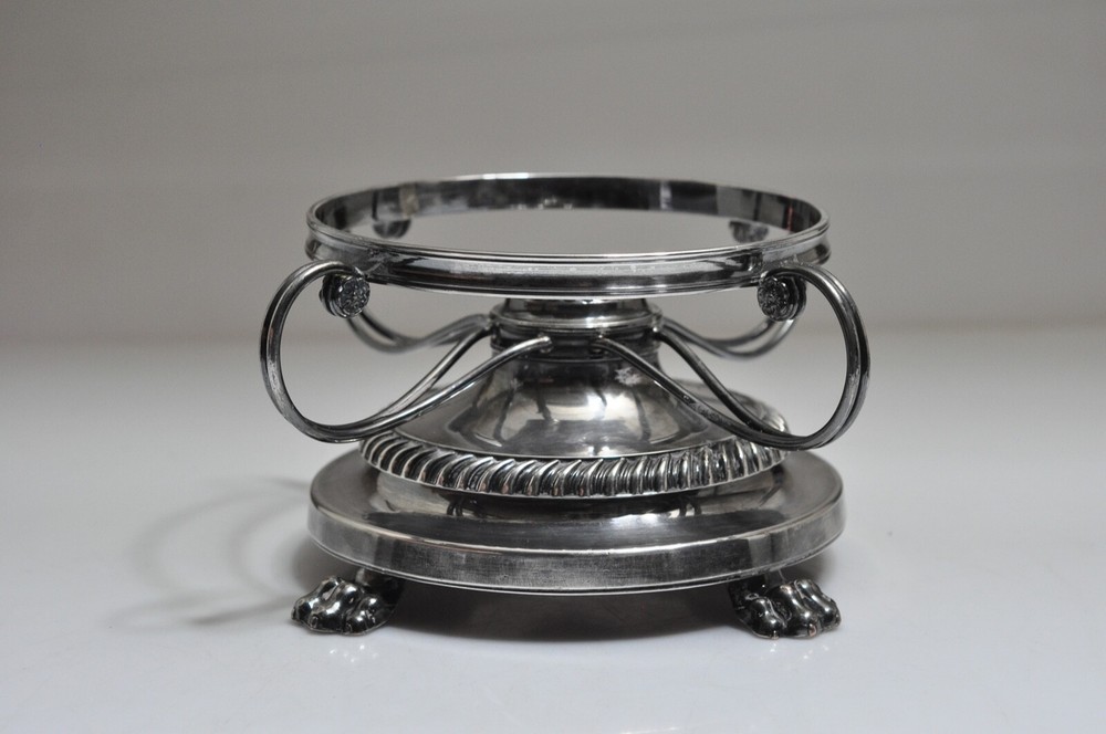 Vintage Silverplate Metal Base Stand Holder- 7 3/4" Dia X 4" height