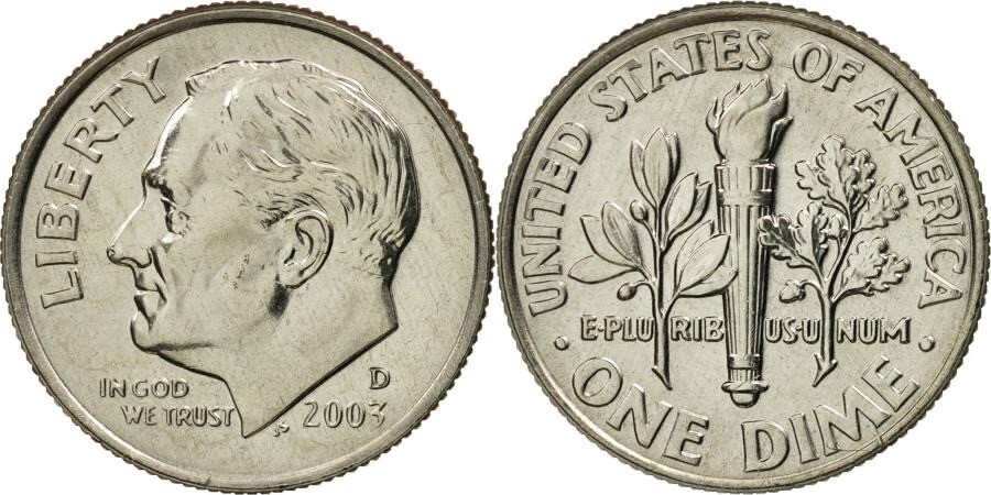 2003 D Uncirculated Roosevelt Dime
