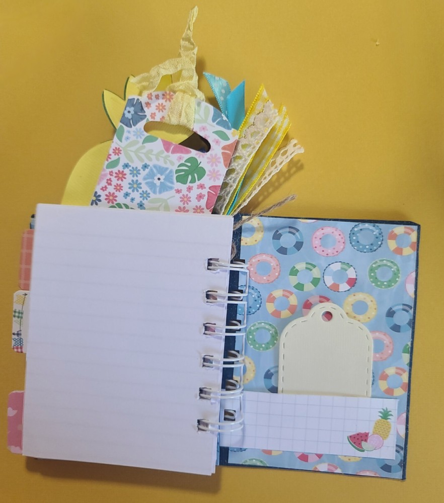 Little cinched journal notebook, handmade