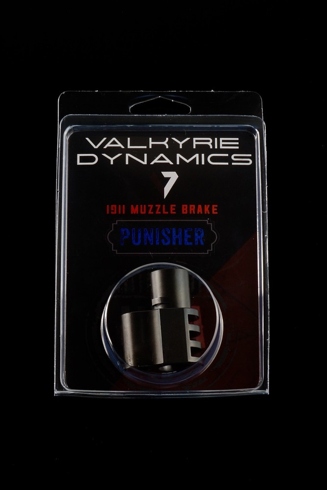 1911 .45 acp Mil-Spec muzzle brake BLACK PUNISHER compensator + FREE SPRING PLUG