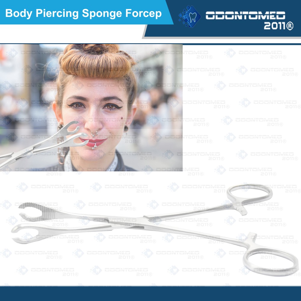 ODM Forester SPONGE FORCEPS Body Piercing Pliers Tool, New