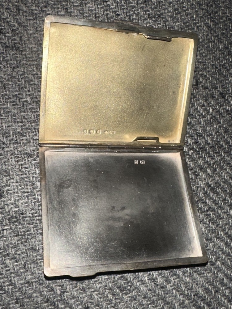 STERLING SILVER HAND PAINTED CIGARETTE CASE 1784-1883
