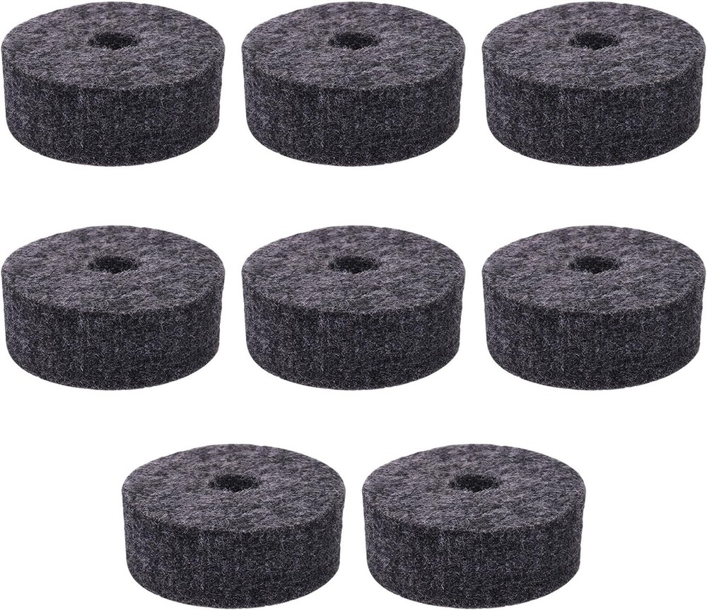 High-Quality Round Felt Washers for Drum Sets - 8 Pack - Lightweight Design