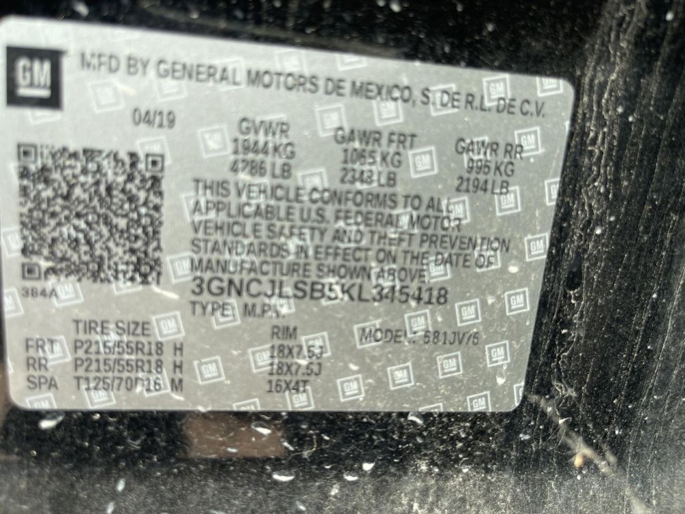 Sun Visor Left Driver Fits 17-22 TRAX 975743