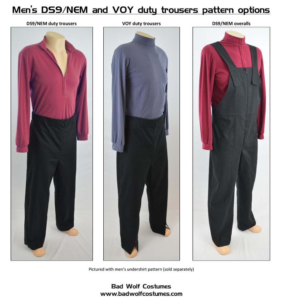 Star Trek Sewing Pattern Bundle - Starfleet captain uniform - DS9, NEM (men's)