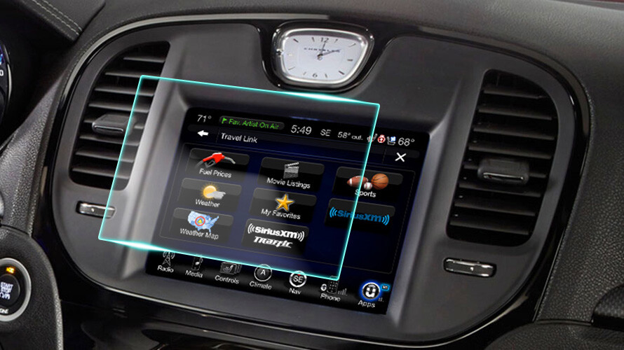 Crystal Clear Screen Protector for 2016 Chrysler 300 Vehicle Navigation