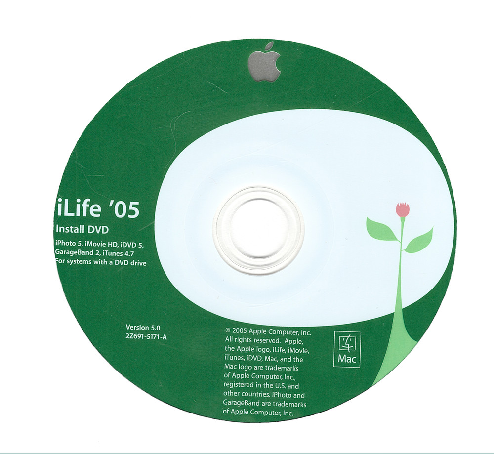 Apple iLife ‘05 CPU Drop-in DVD ~ New Mac Software