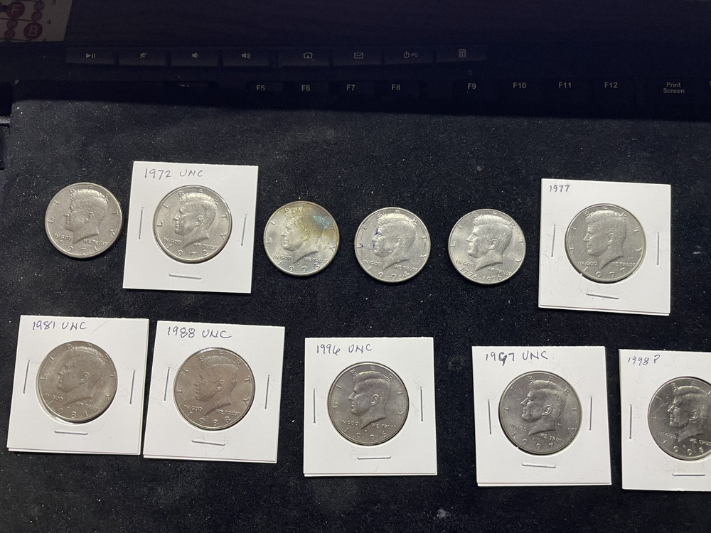 Kennedy half dollar lot / 11 different dates