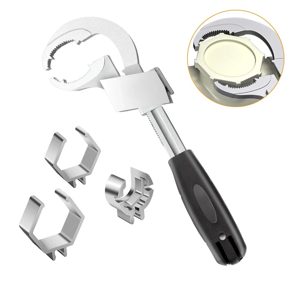 Multi-Function Sink Wrench Set Adjustable 27-80mm For Plumbing Pipe Nut Tool