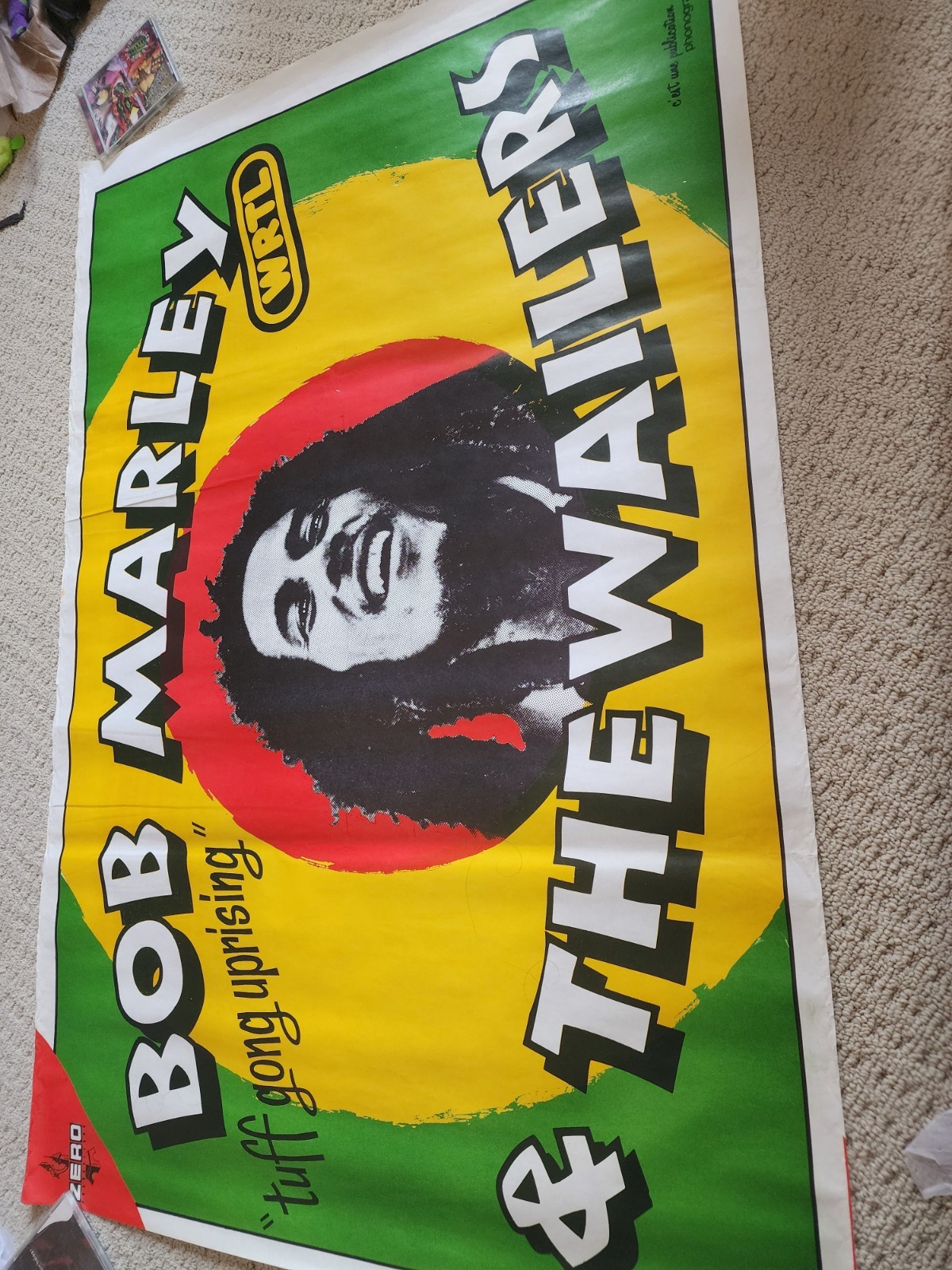Rare Bob Marley & The Wailers FR 1980 Uprising Tour promo poster Island Reggae