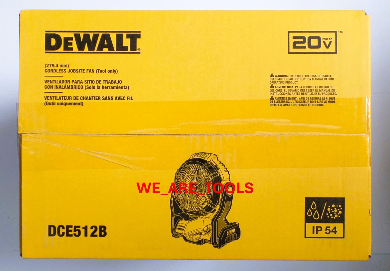 DEWALT DCE512B Cordless Jobsite Fan 650 CFM 11" FAN 20V 20 Volt Cordless