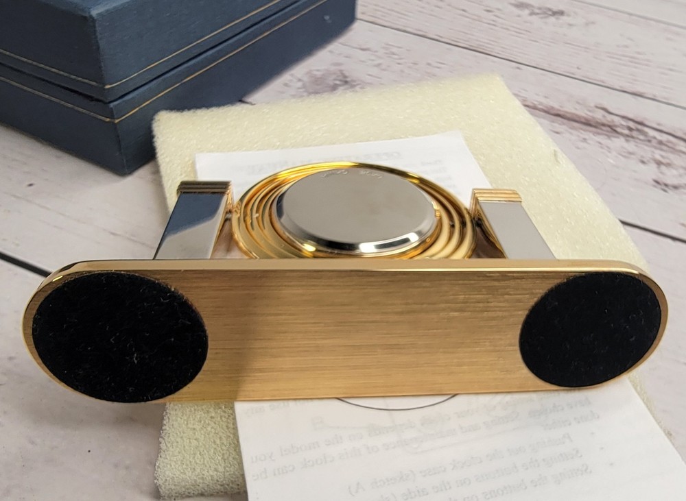 Easton Desk Clock Gyroscopic Desk Clock Brass Battery Replacement Needed