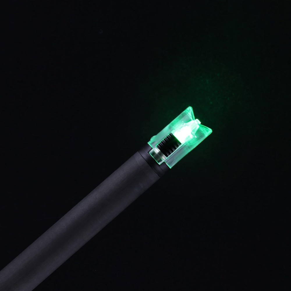 DEEPOWER Crossbow Lighted Nock with ON/Off Switch 4 Pack Green
