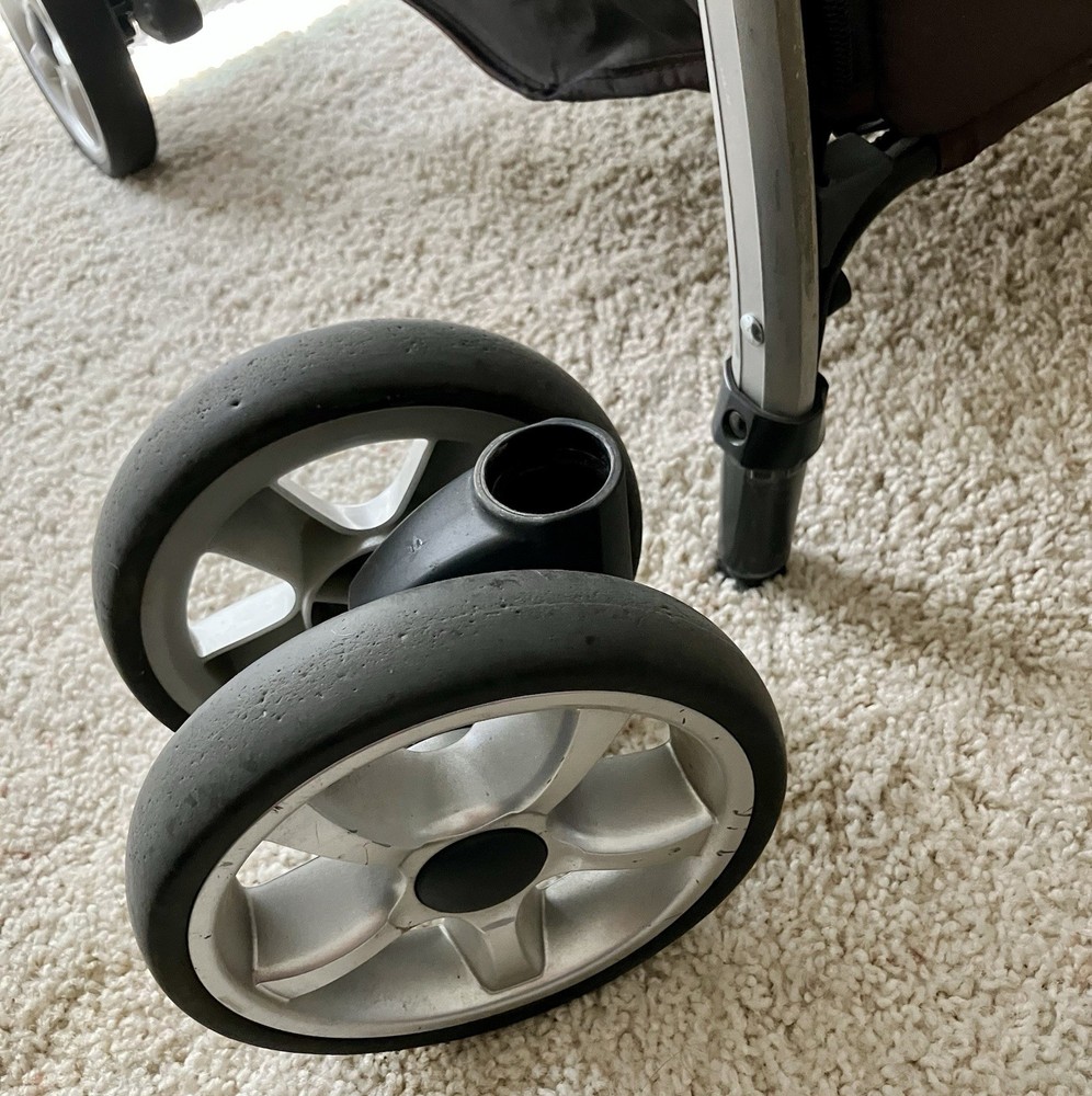 Chicco Keyfit Caddy Stroller - Replacement Front Wheels. - Silver Double Wheels.
