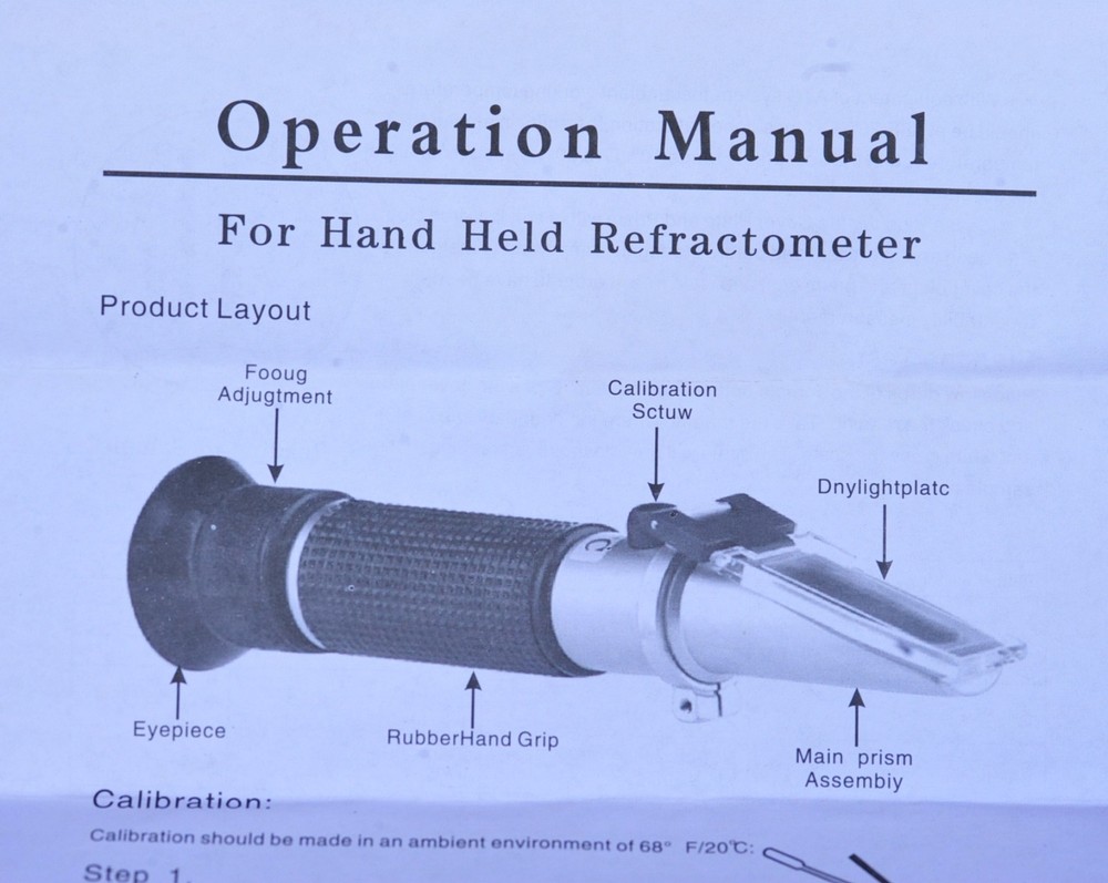 Portable Refractometer ATC 0-18% New