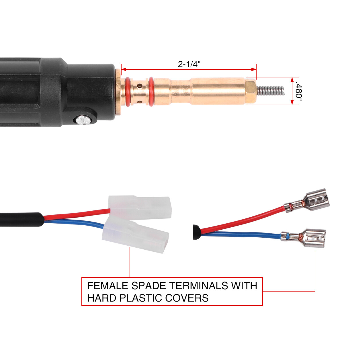 Flexible Head MIG Welding Gun 100A 10ft Replace Hobart Handler 135/140/175/180
