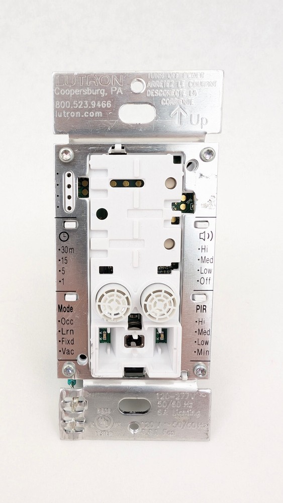 Lutron MS-A202-WH Maestro Dual Technology Occupancy Sensor Switch Dual-Circuit
