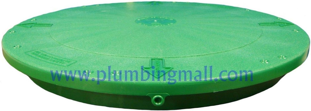 24" Heavy Duty Flat Riser Lid for Risers or Corrugated Pipe Risers, Green
