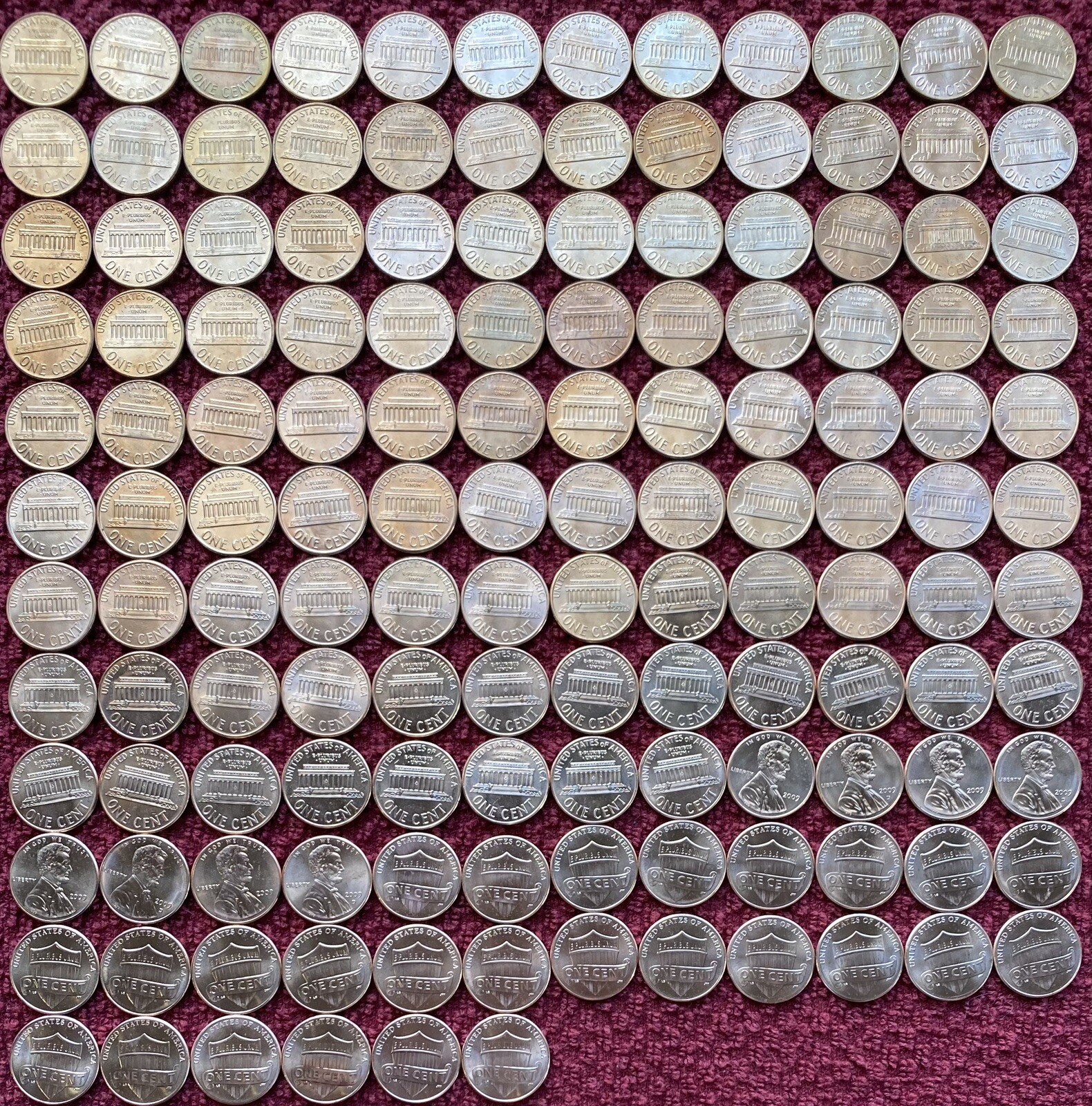 UPGRADED Lincoln MEM/SHIE Cents BU - Complete Set Of 142 Coins-1959 - 2024 P/D/S