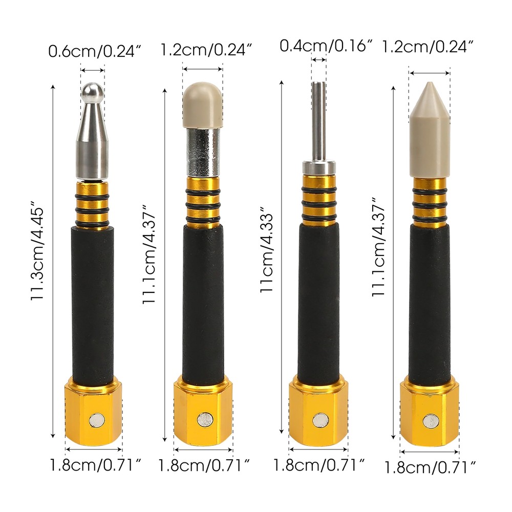 4 PCS PDR Tap Down Tool, Pen Shape VIP Knockdown Remover Portable Removable Tool