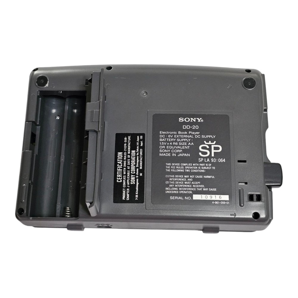 Vintage Sony DD-20 Electronic Book Player EBXA Data Discman - Does Not Work