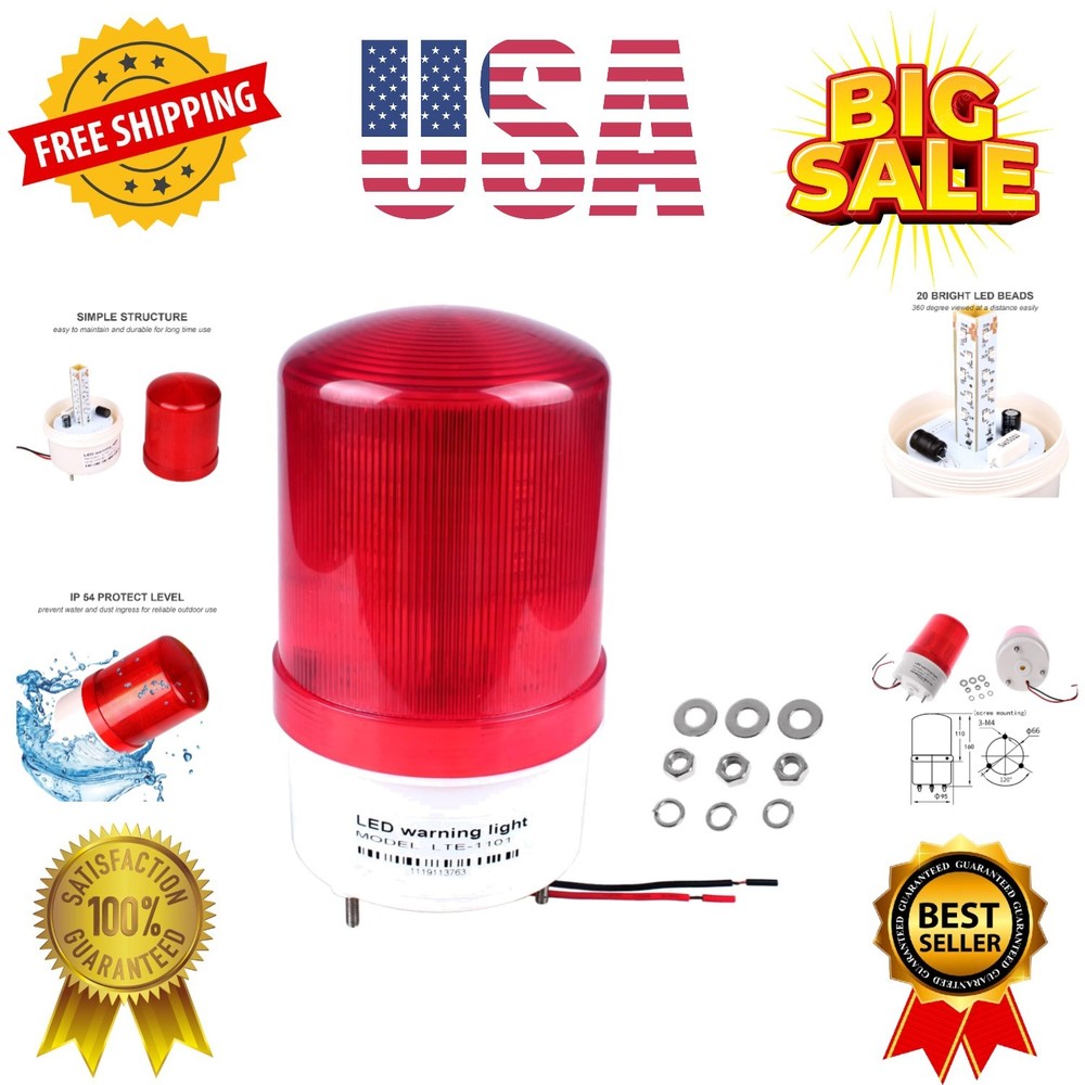 Industrial LED Rotating Strobe Beacon Warning Lights, Electrical Revolving Si...