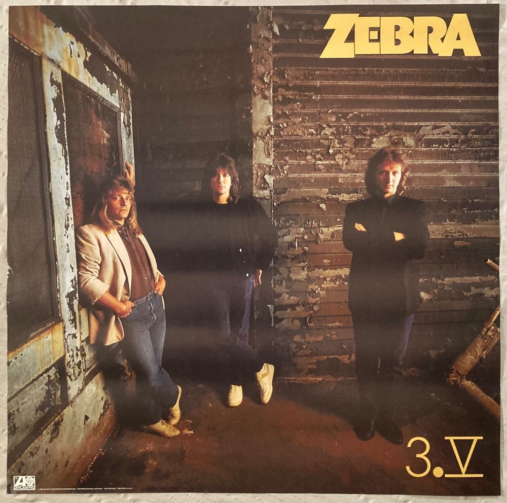 Zebra 1986 Promo Poster 3.V Atlantic Records F
