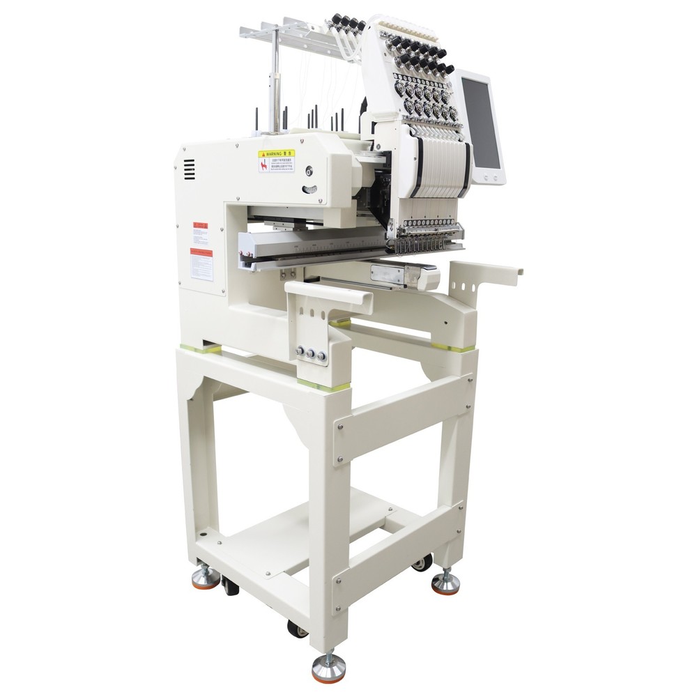 12 Needle Single Head Embroidery Machine w/Letter Embroidery Function 110V-220V