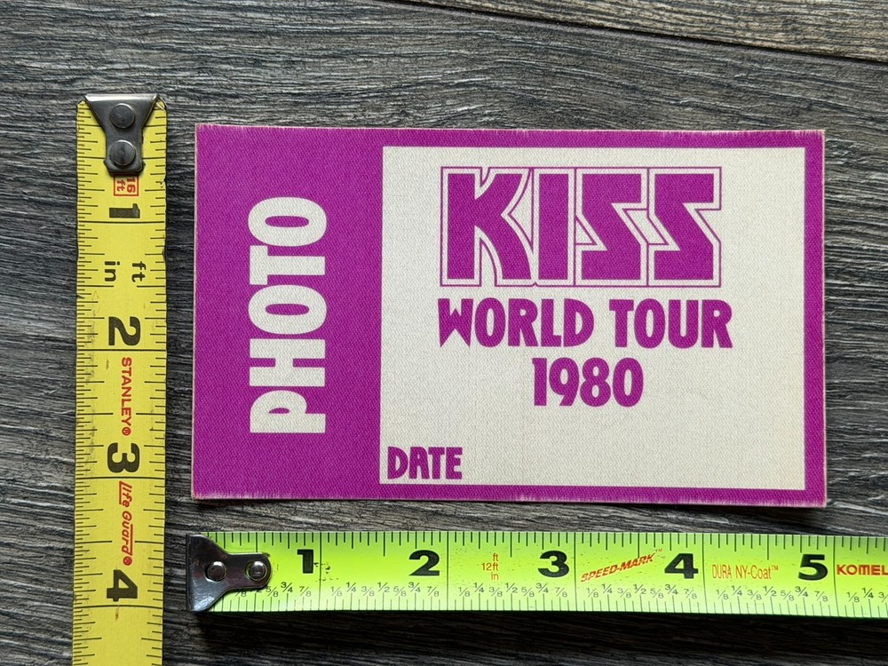 KISS Pass Unmasked Concert Tour Germany 1980 Photo Purple Paul Vintage Aucoin