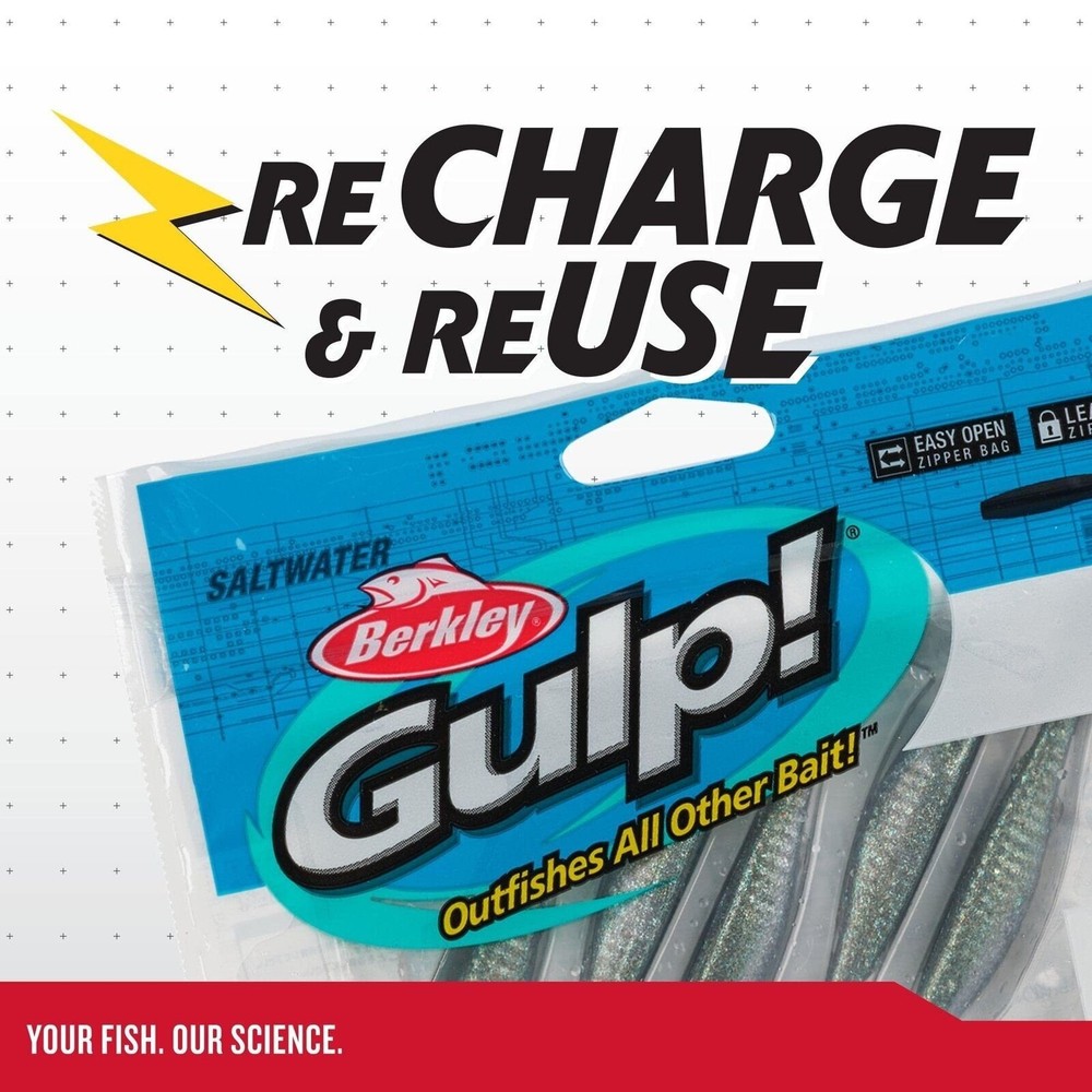 Berkley Gulp! Surf Bytes Strips Fishing Soft Bait, Chartreuse, 5 3/4"