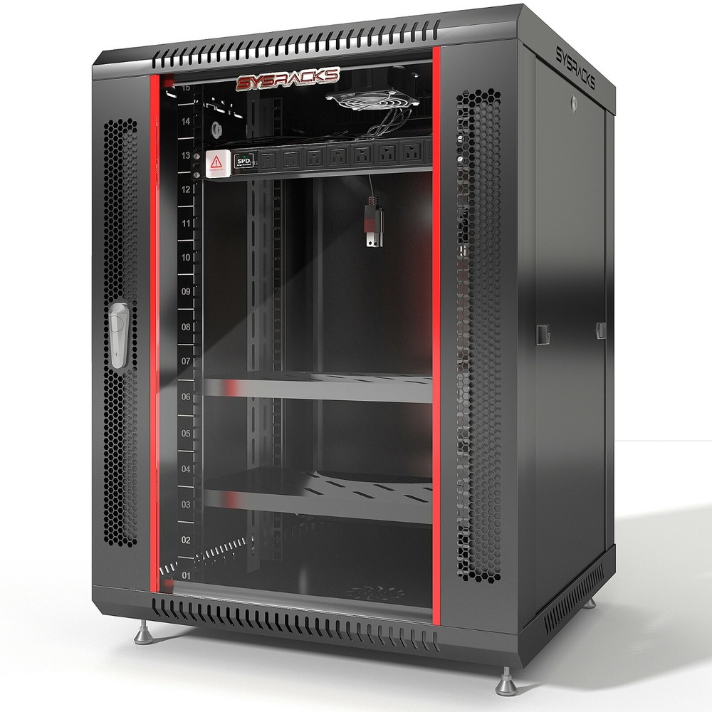 15U 24" Deep Wall Mount Network Server Rack Cabinet Network Cabinet Enclosure
