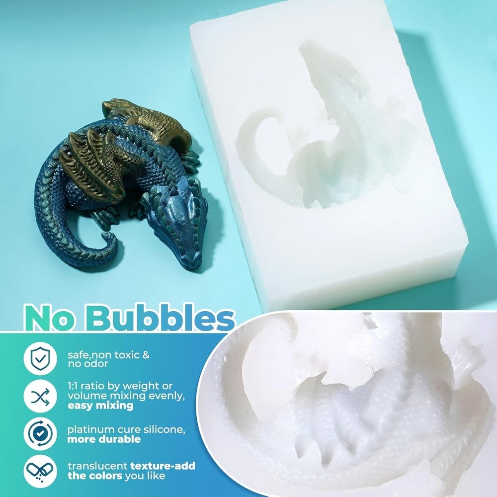Clear Liquid Silicone Mold Making Kit 140oz