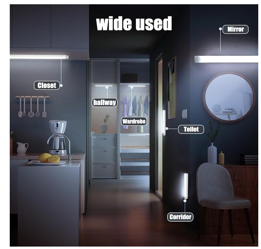 Under Cabinet Lighting Rechargeable Night Light Motion Sensor Night Light Closet