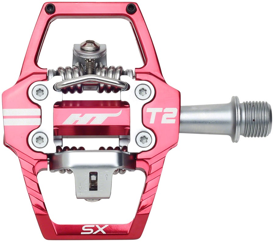 HT Components T2-SX Pedals - Dual Sided Clipless with Platform, Aluminum,