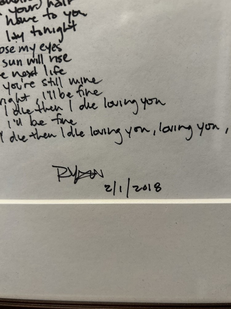 Yellowcard signed Lyrics - Dear Bobbie
