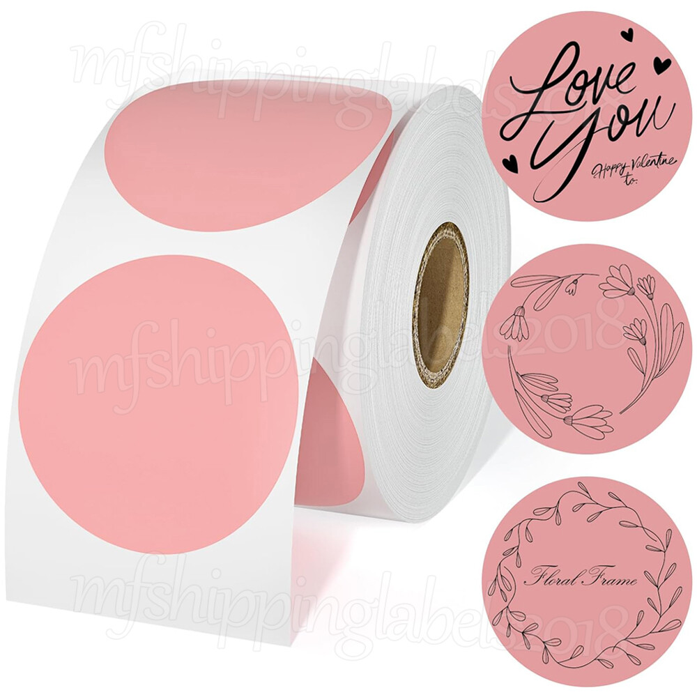 2" Round Direct Thermal Labels Self-Adhesive Sticker Zebra, Rollo & Munbyn Compt