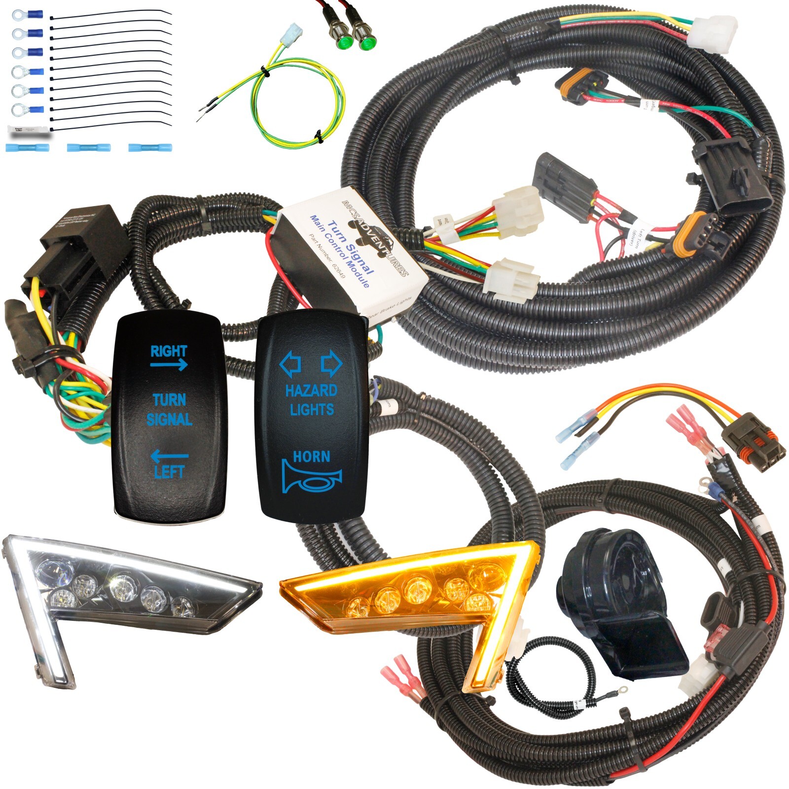 Turn Signal Kit Blinker Horn For Polaris RZR Pro XP, Pro R Turbo R Street Legal